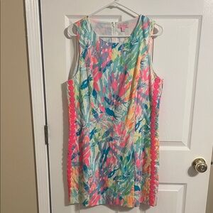Lilly Pulitzer Pastel Watercolor Shift Dress in Pink, Blue, Green